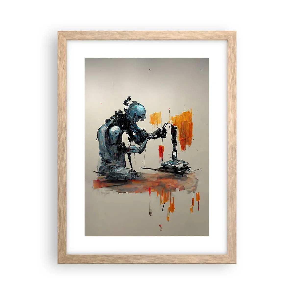 Poszter világos tölgy keretben - Már holnap... - 30x40 cm