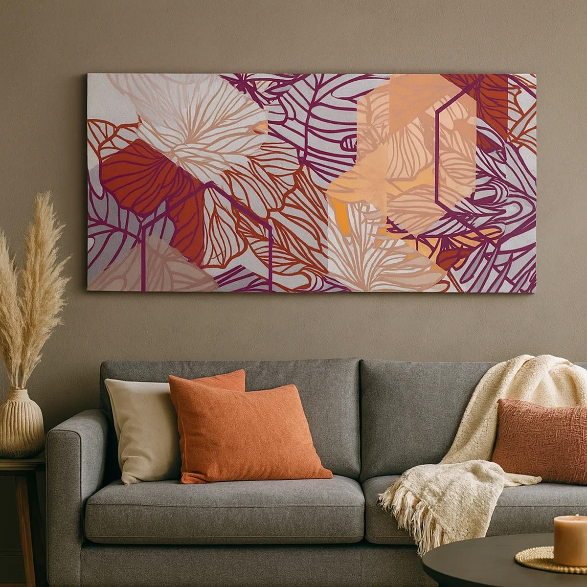 Vászonkép - Lehetetlen kapcsolat a geometria és a természet között - 30x30 cm