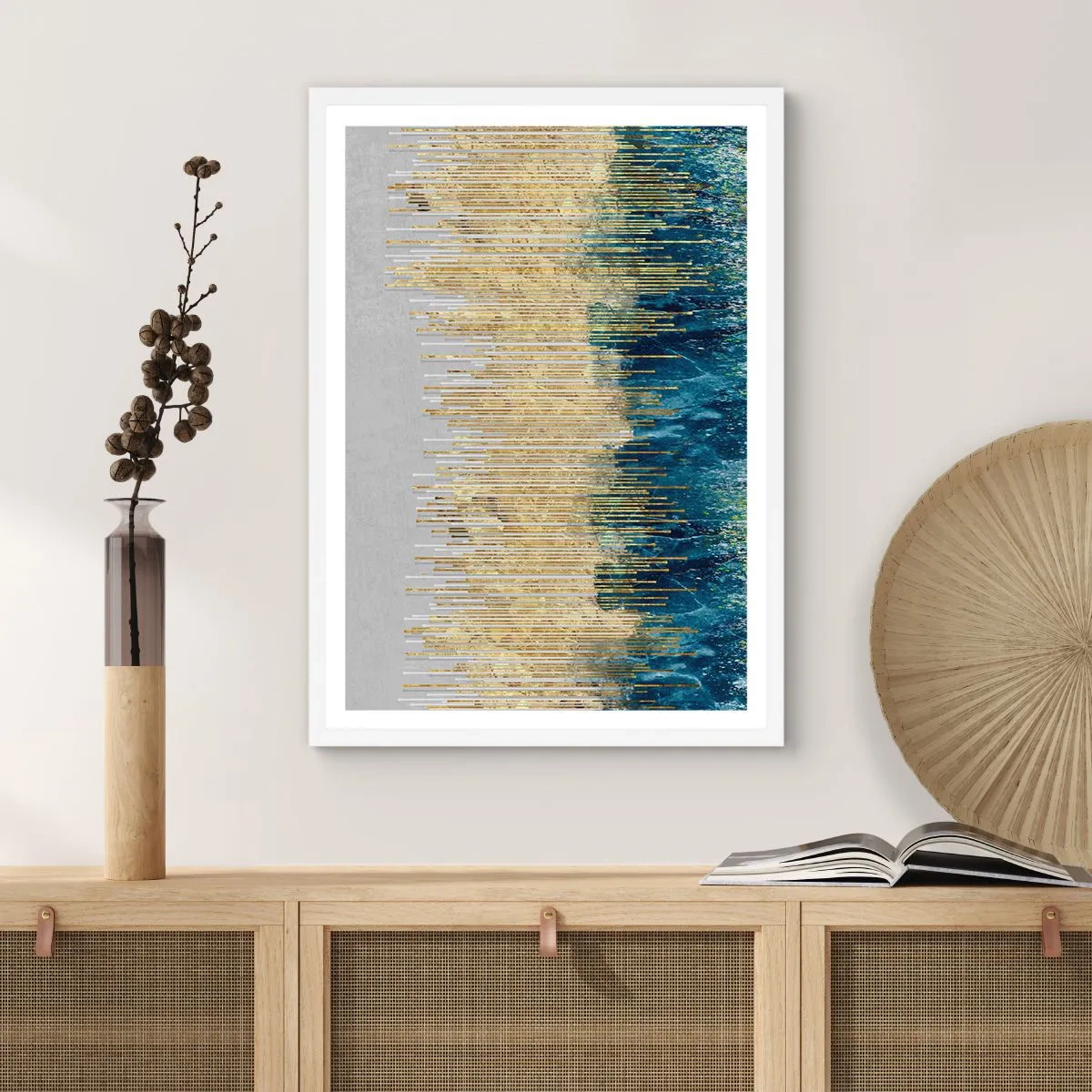 Poszter fekete keretben - Aranyozott határ - 61x91 cm