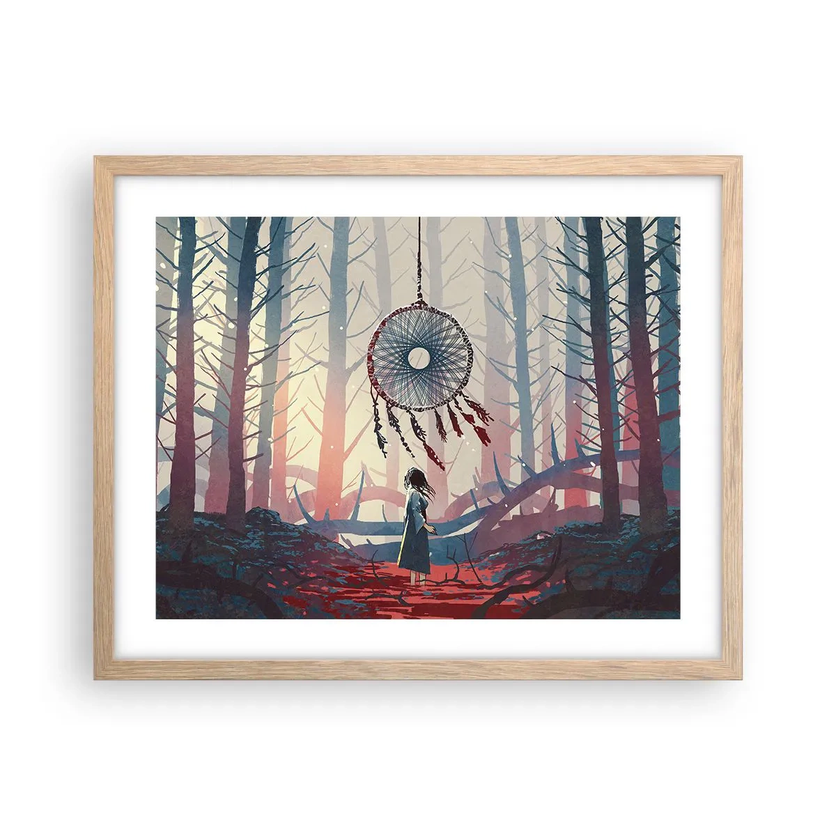 Poszter világos tölgy keretben - A boldogság titkos rituáléja - 50x40 cm