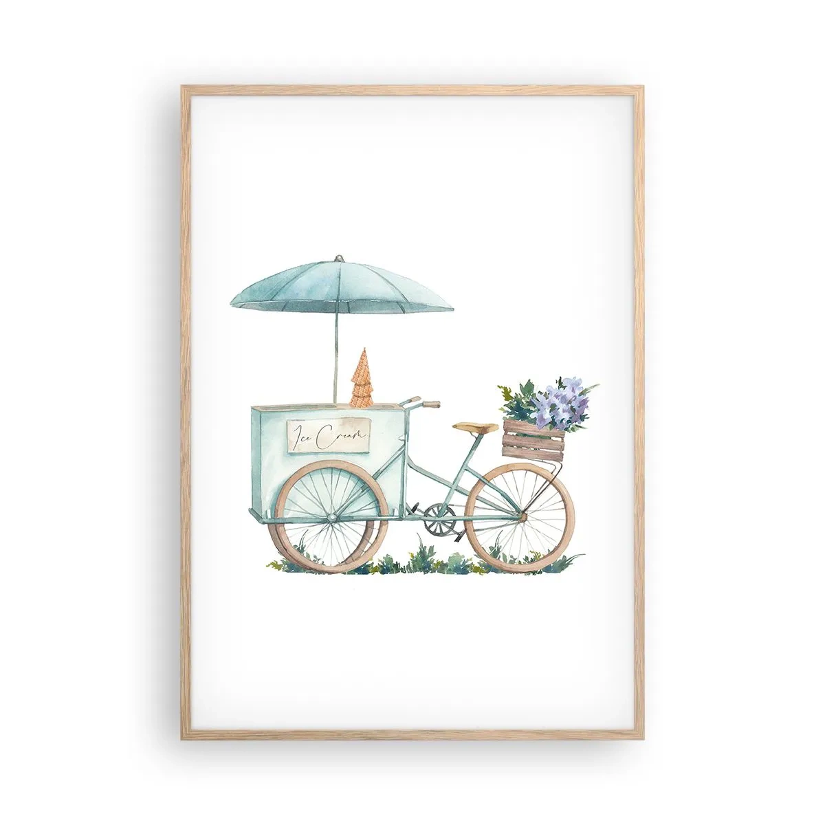 Poszter világos tölgy keretben - A nyár édes emléke - 70x100 cm