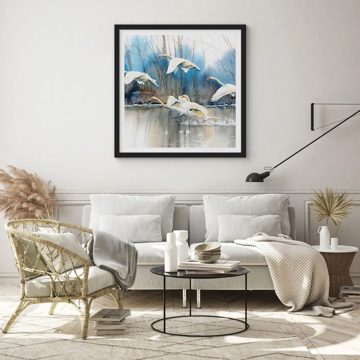 Poszter fehér keretben - Mint a vadhattyúkról szóló mesében - 30x30 cm