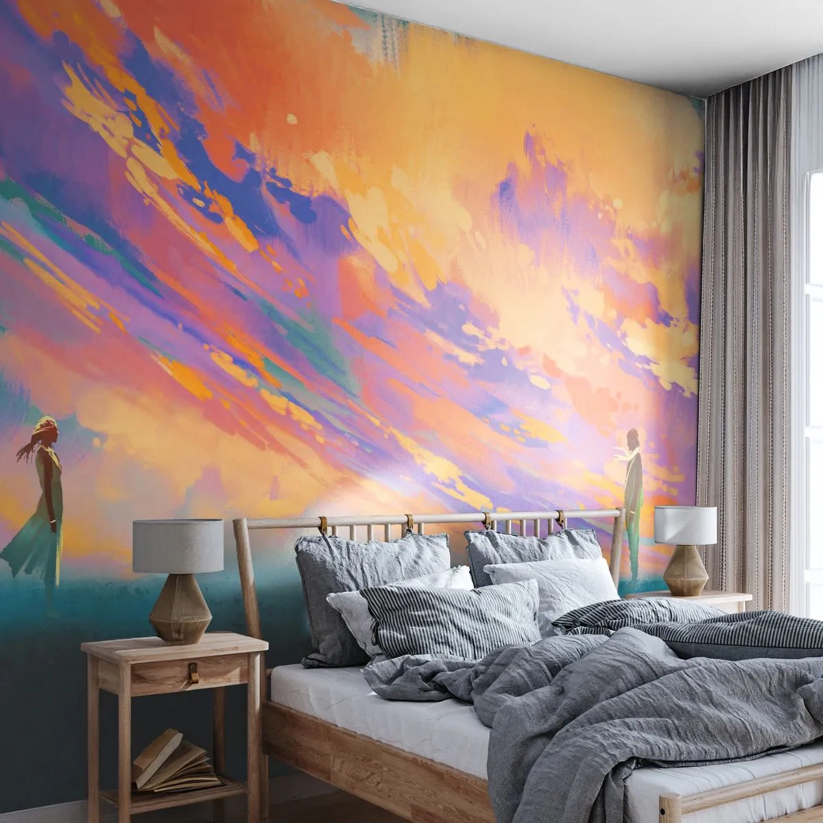 Fotótapéta Premium Sand - Vonzási erő - Absztrakció, Nő és Férfi, Darab - 500x350 cm