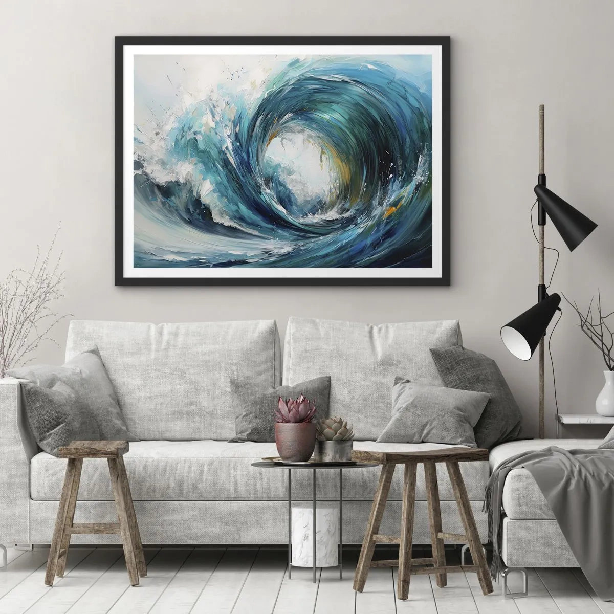 Poszter fehér keretben - Tengeri portál - 70x50 cm