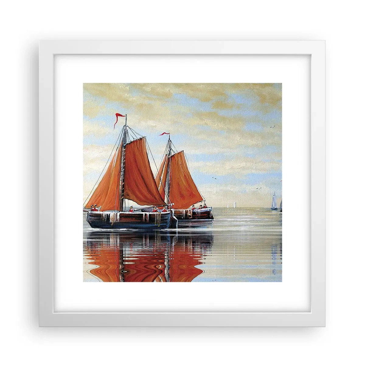 Poszter fekete keretben - Hé, vitorla, tengerész… - 30x30 cm