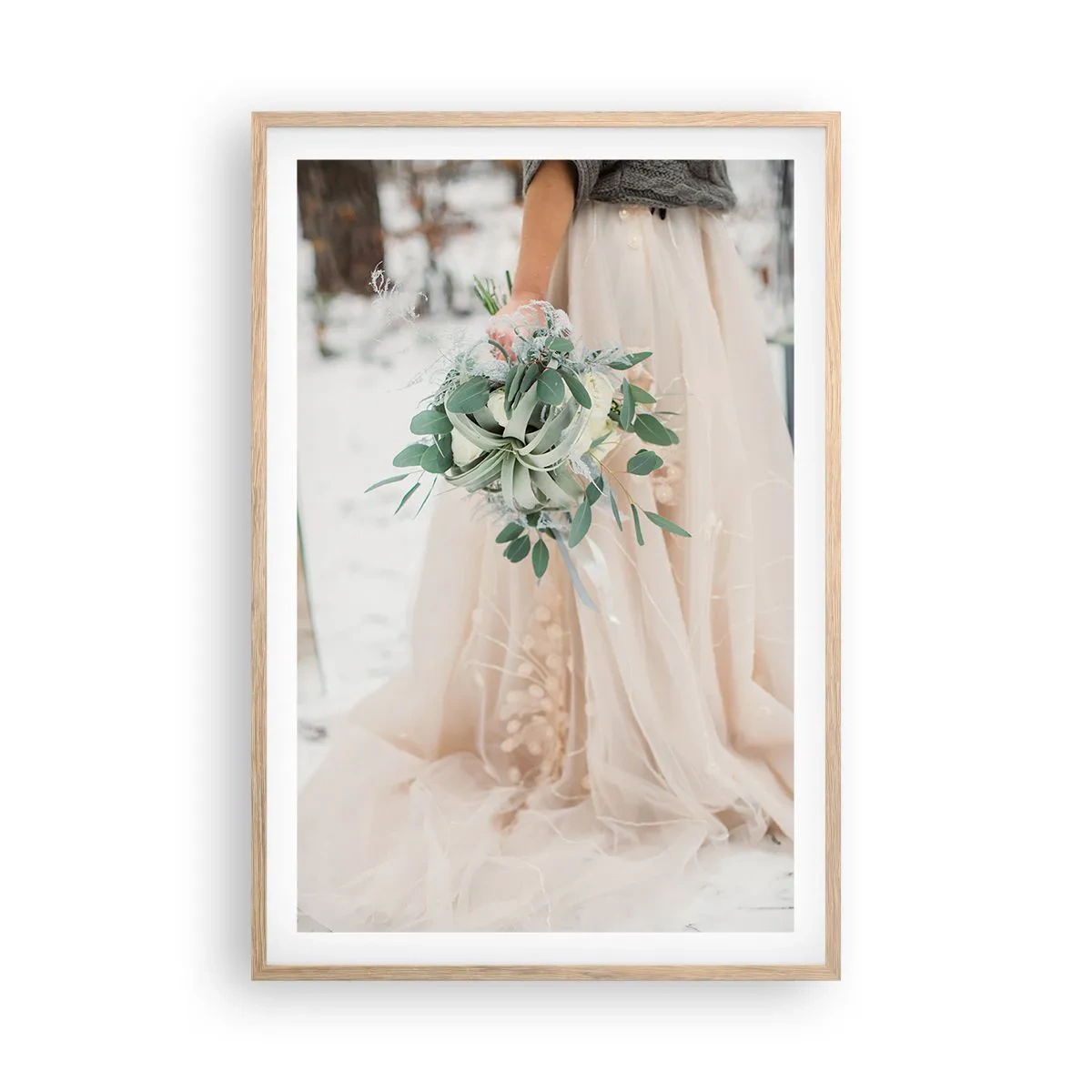 Poszter világos tölgy keretben - És boldogan éltek, míg meg nem haltak. - 61x91 cm