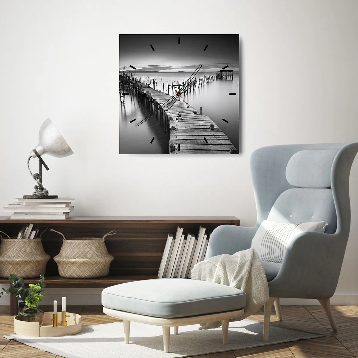 Falióra, Óra - Egy elfeledett part békéje - 30x30 cm