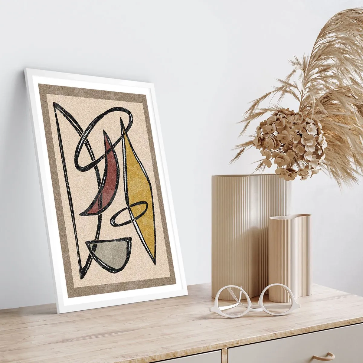 Poszter fekete keretben - Függőlegesek és vízszintek - 50x70 cm