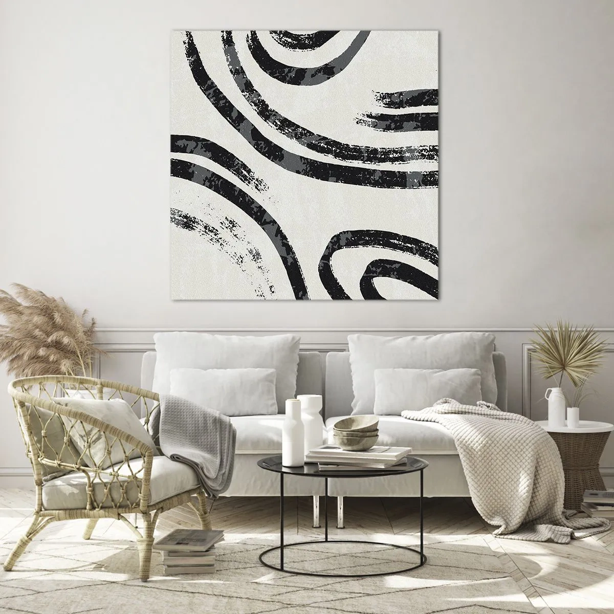 Üveg kép - Félig megállt - 60x60 cm