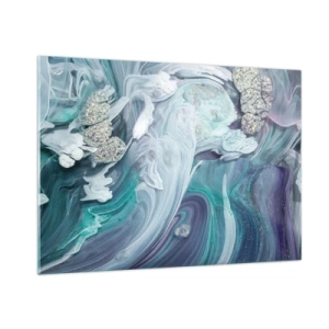 Üveg kép - Kék áramlatok - 100x70 cm