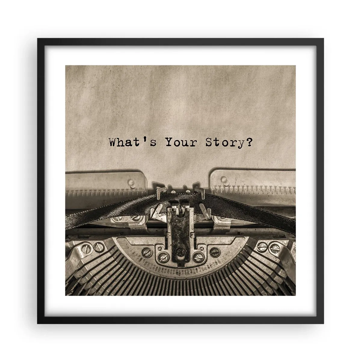 Poszter fehér keretben - Meséld el - 50x50 cm