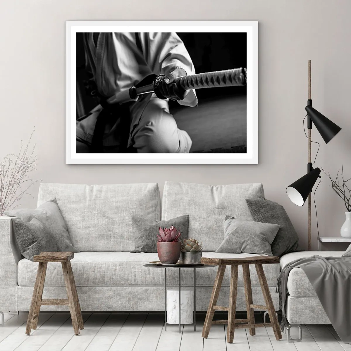 Poszter fekete keretben - Harcos lelke - 91x61 cm