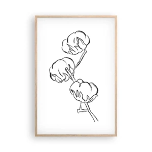 Poszter világos tölgy keretben - Pamut pehely - 61x91 cm