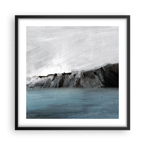 Poszter fehér keretben - Víz - föld: az elemek összecsapása - 50x50 cm