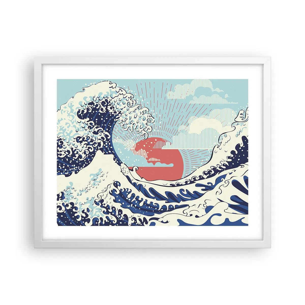 Poszter fekete keretben - Japán inspirációból - 50x40 cm