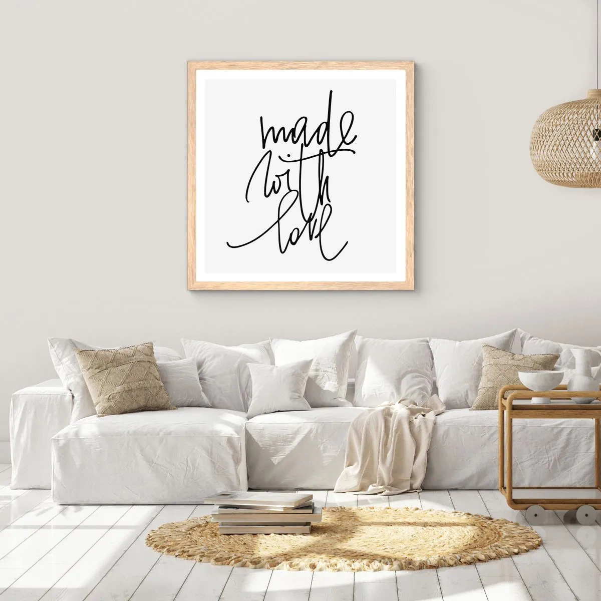 Poszter világos tölgy keretben - A legjobb márka - 30x30 cm