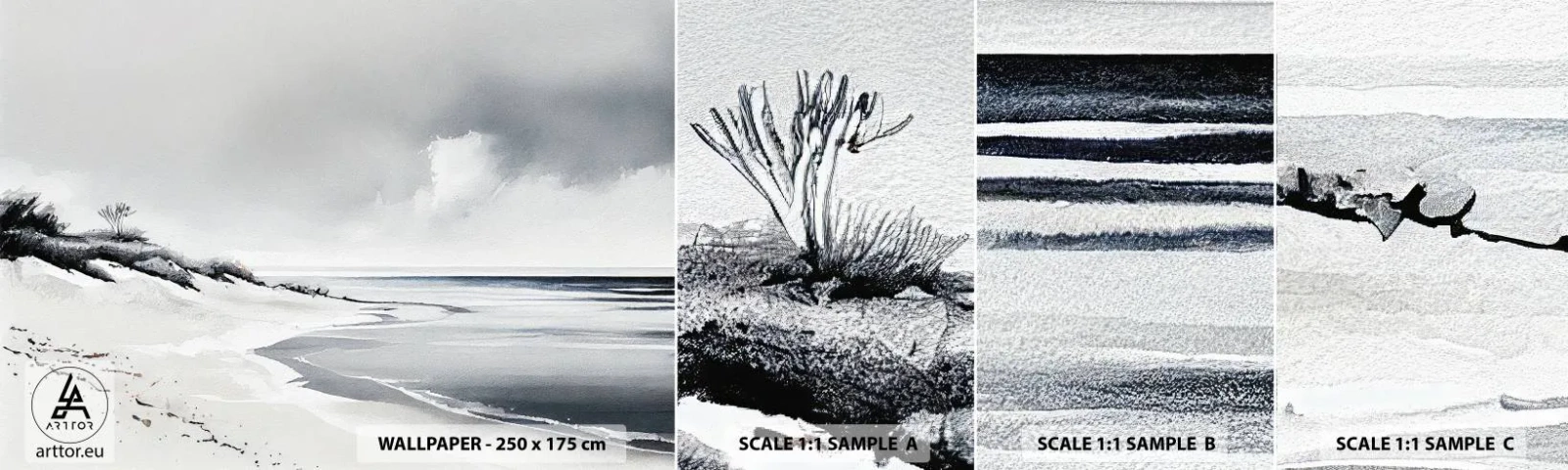 Fotótapéta Minta Standard Eco - Mindig együtt - Dűnék, Strand, óceán - 100x30 cm