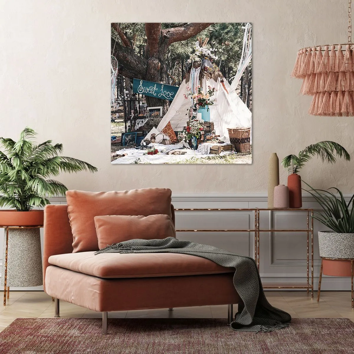 Vászonkép - Make love… - 30x30 cm