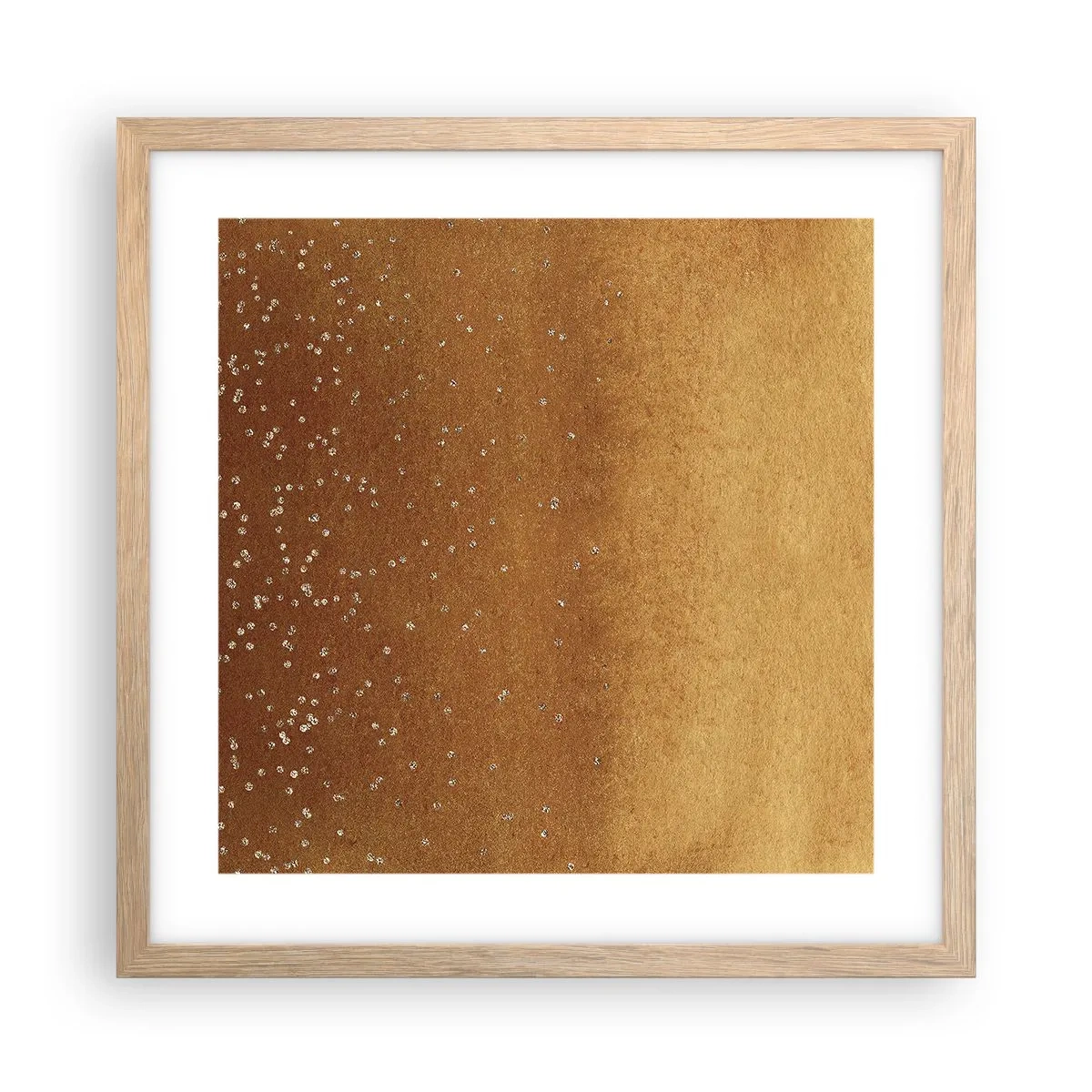 Poszter világos tölgy keretben - A fény születése - 40x40 cm