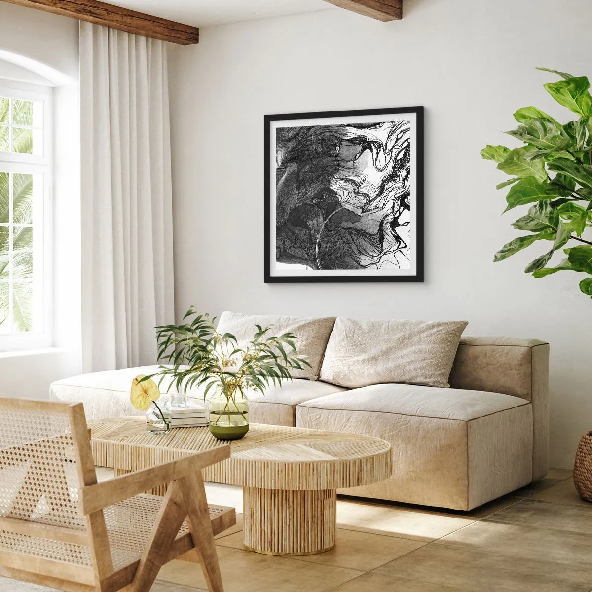 Poszter fehér keretben - Álmokba gabalyodva - 60x60 cm
