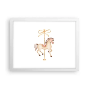 Poszter fekete keretben - Kecses vágtával - 40x30 cm