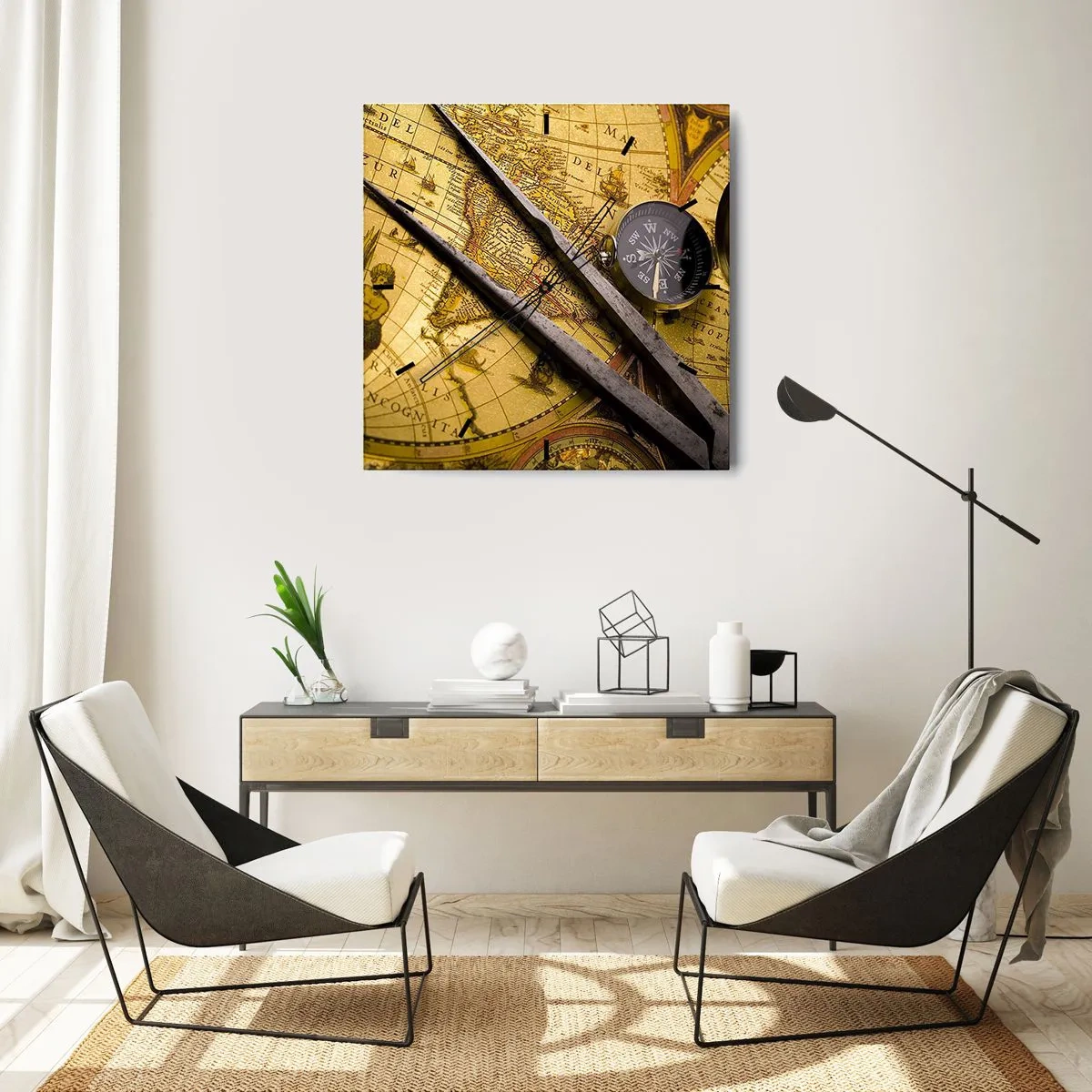 Falióra, Óra - Hol vannak ezek a kincsek? - 30x30 cm