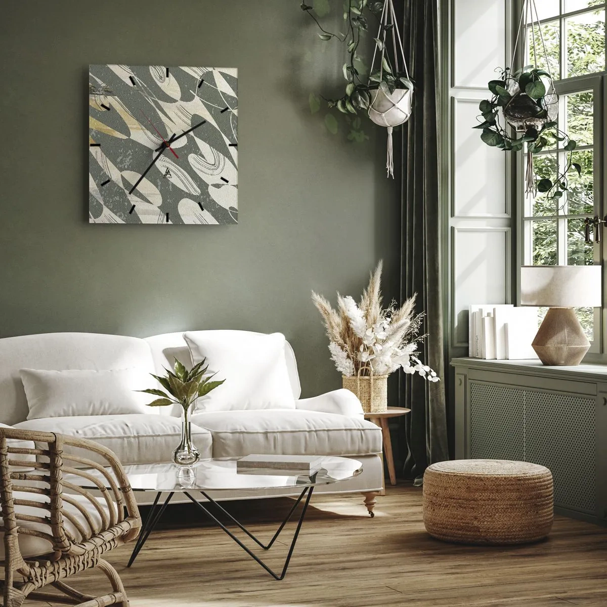 Falióra, Óra - Ritmikus absztrakció - 30x30 cm