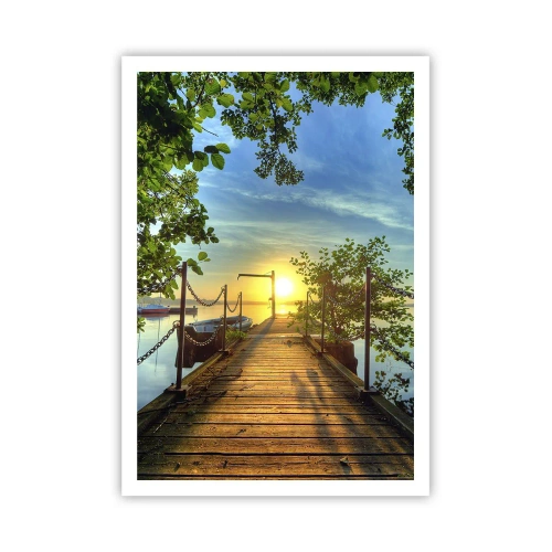 Poszter - Naplemente a víz felett - 70x100 cm