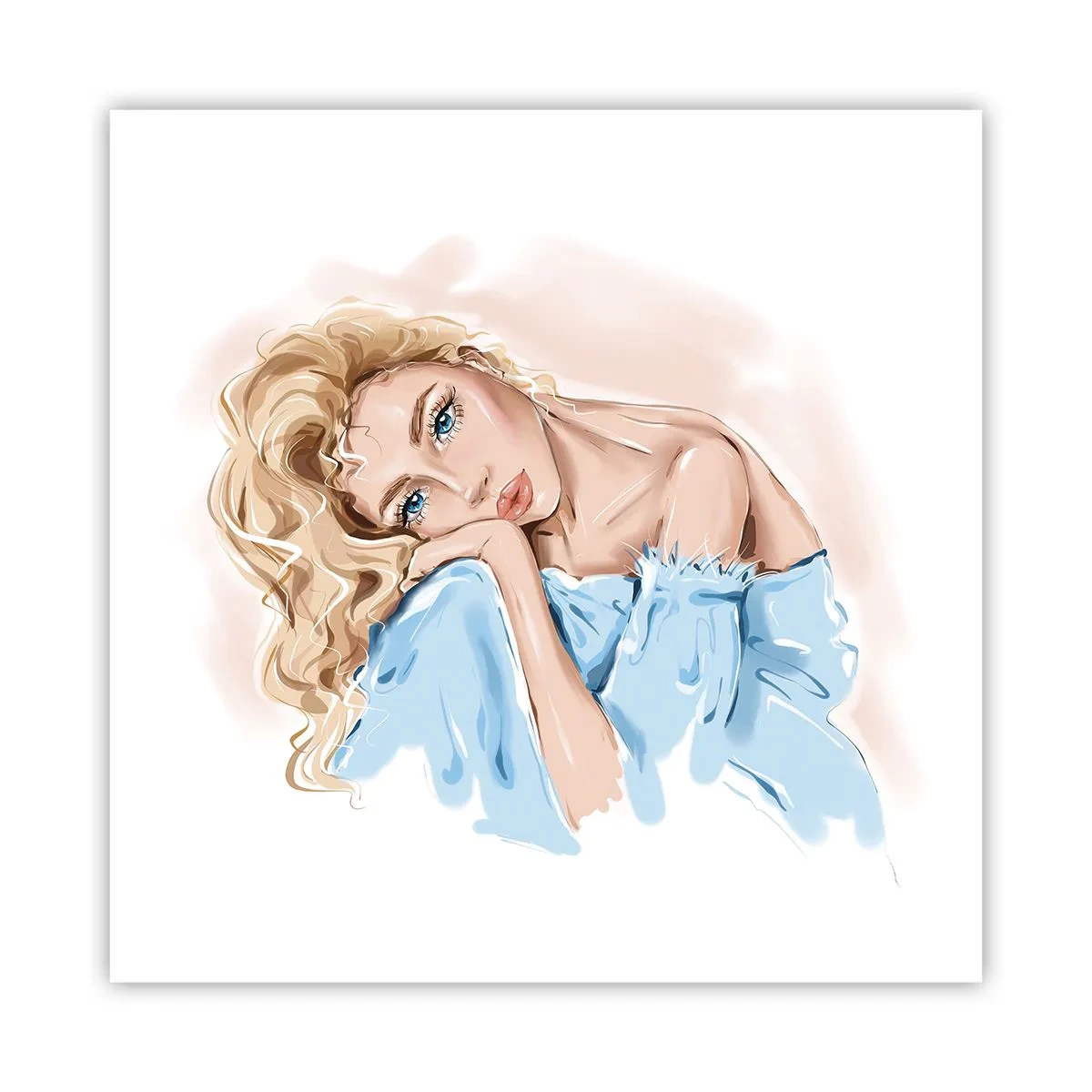 Poszter - Álmodozó a kékben - 60x60 cm