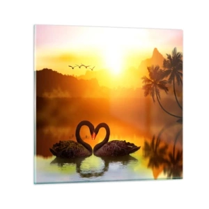 Üveg kép - Minden párban - 70x70 cm