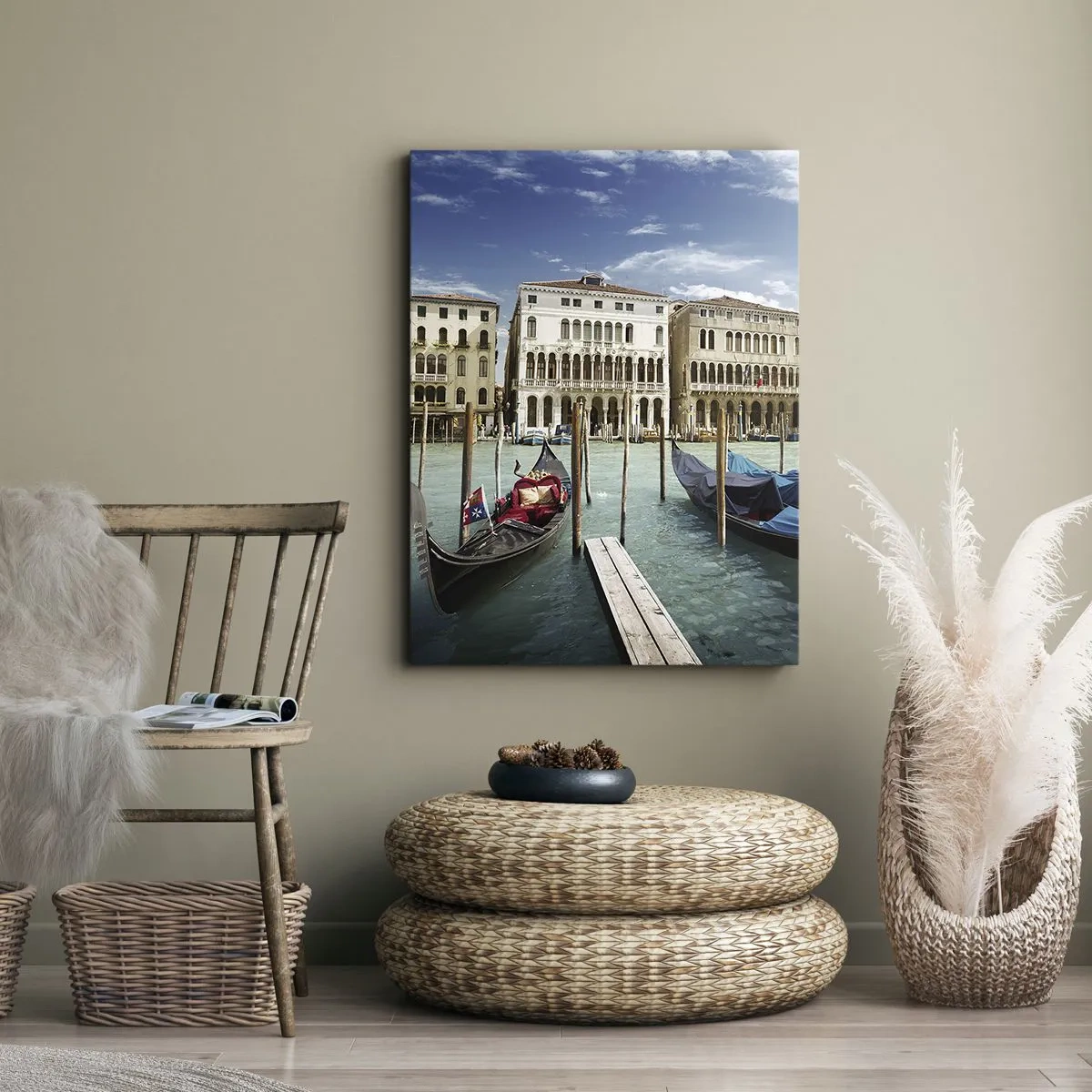 Vászonkép - Paloták kékben - 65x120 cm