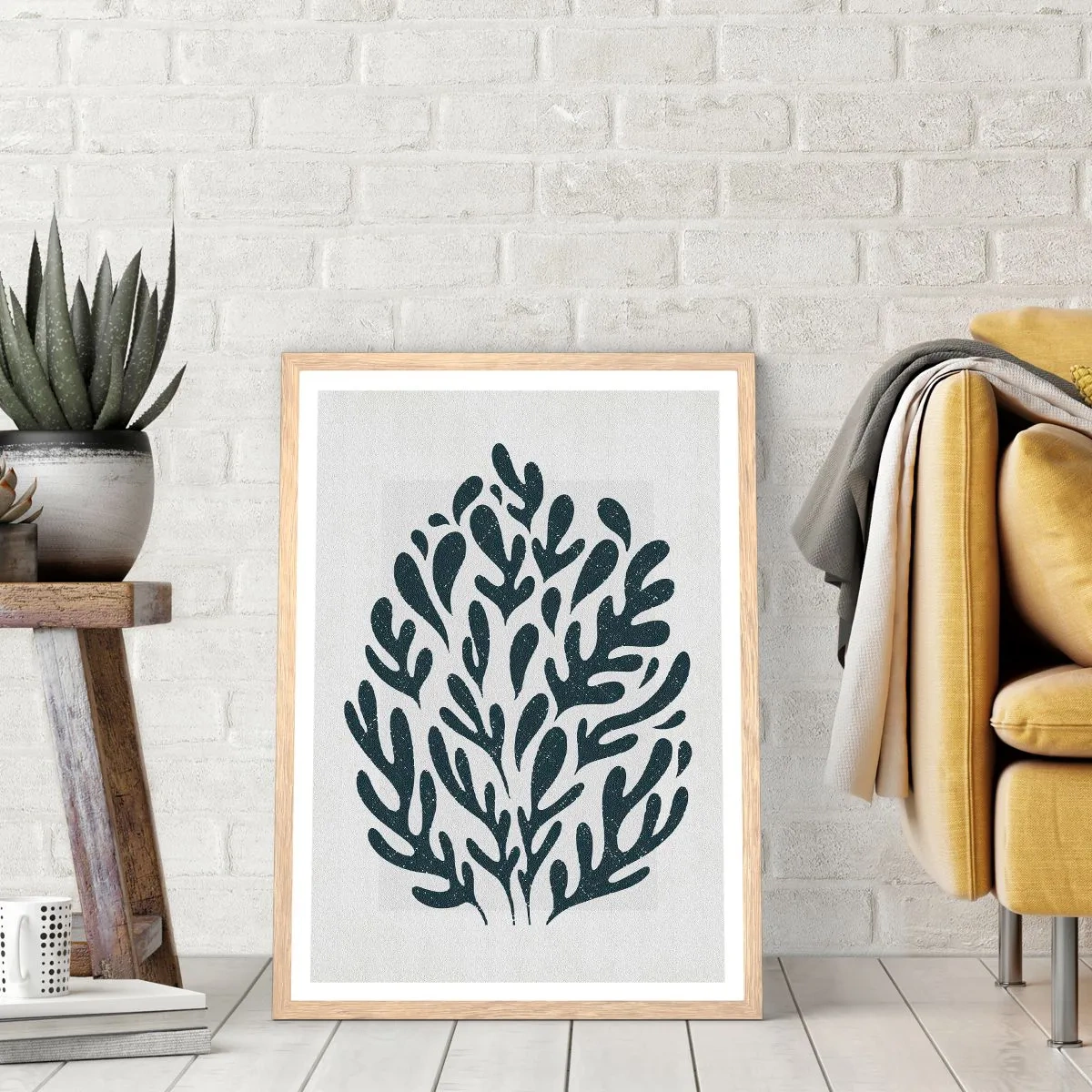 Poszter világos tölgy keretben - A természet formái - 70x100 cm