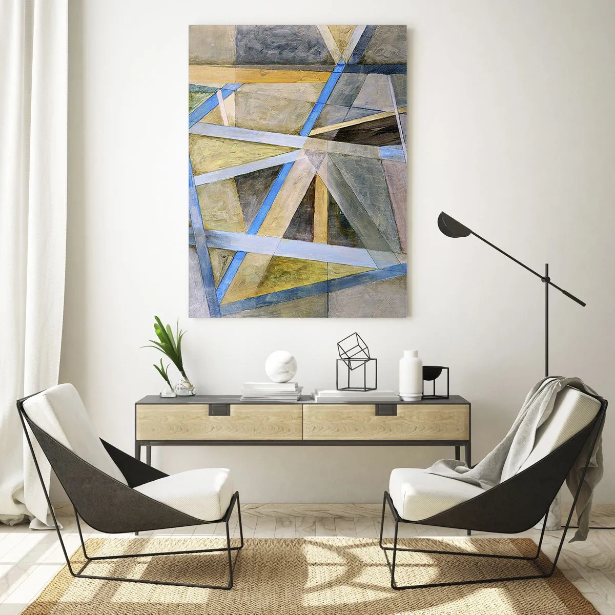Üveg kép - Egyenesen vagy átlósan? - 50x70 cm