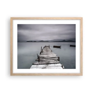 Poszter világos tölgy keretben - Holnap indulhatsz - 50x40 cm