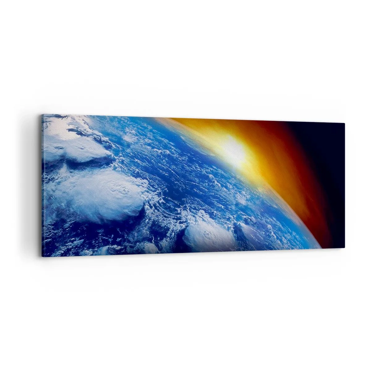 Vászonkép - Napkelte a kék bolygó felett - 100x40 cm