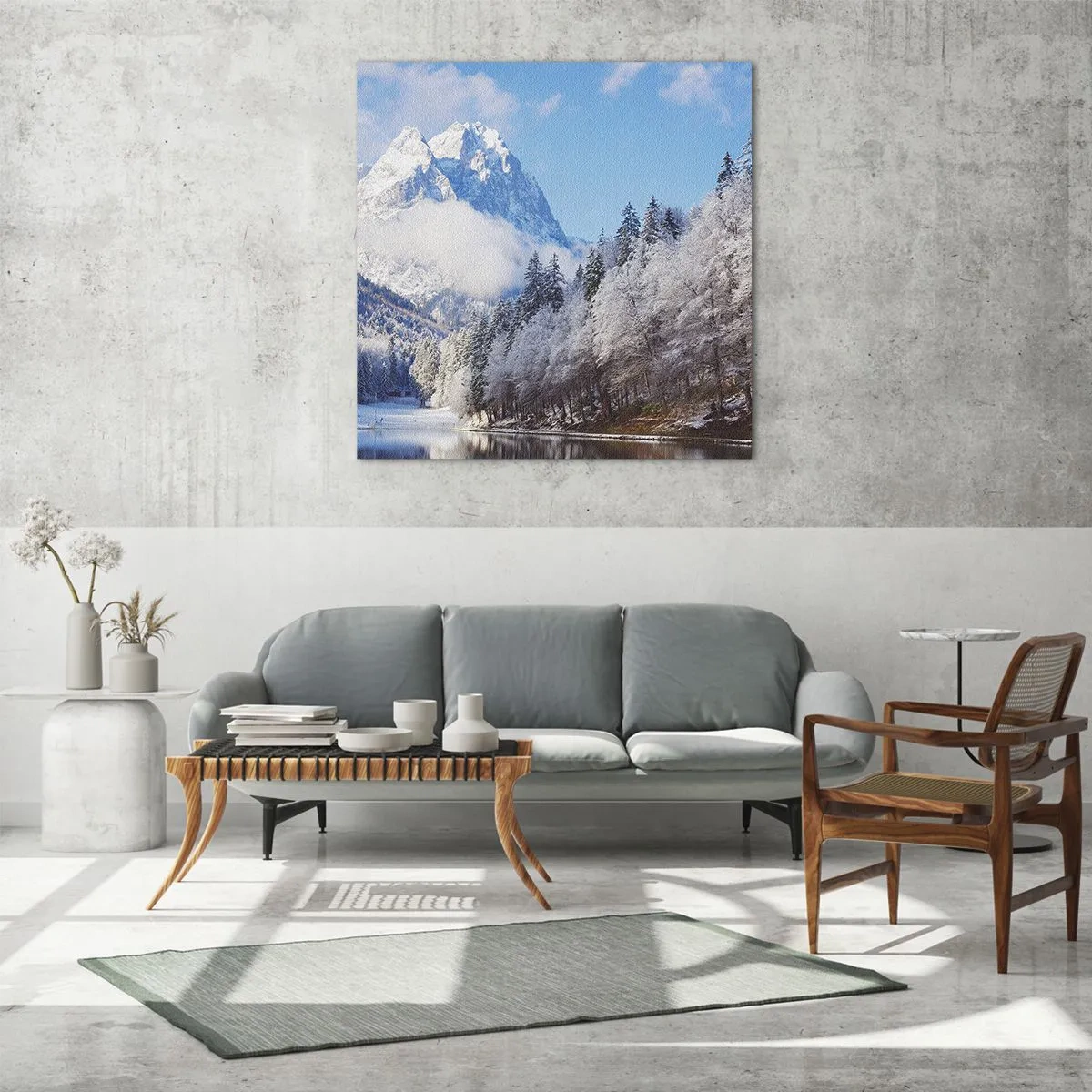 Üveg kép - Hóőrség - 70x70 cm