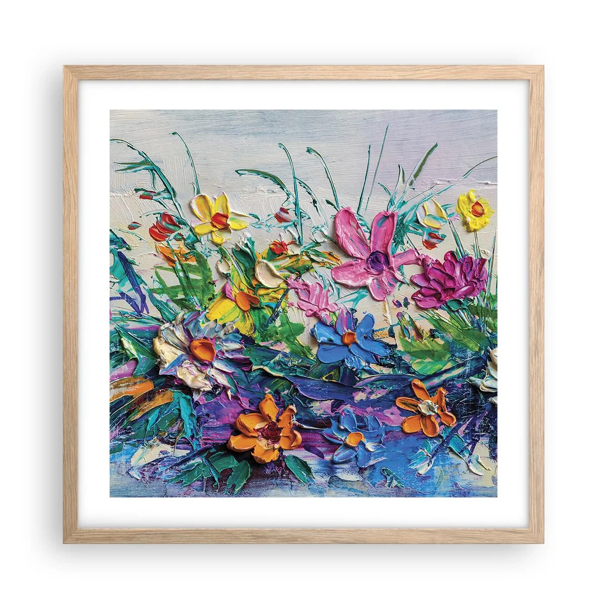 Poszter világos tölgy keretben - Egyáltalán nem csendélet - 50x50 cm