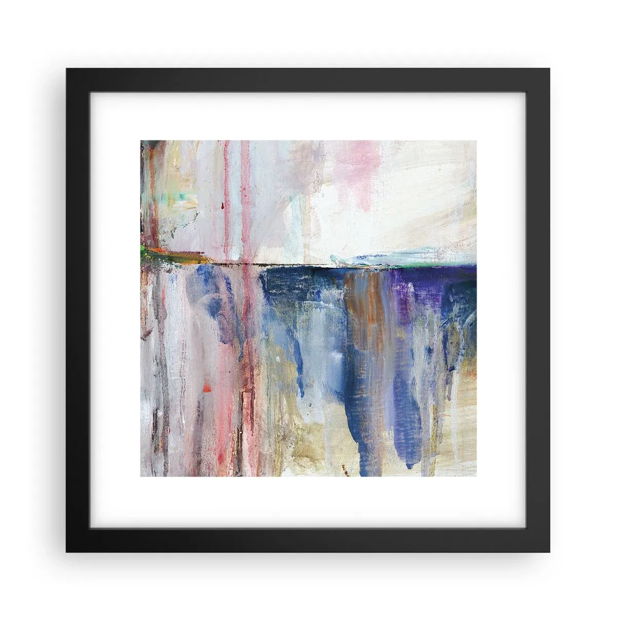 Poszter fehér keretben - Színes benyomások és társítások - 30x30 cm