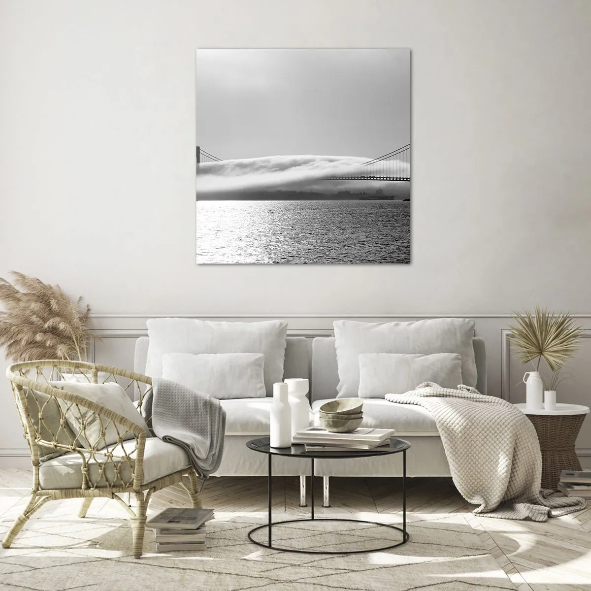 Üveg kép - Áthajózni az Arany Kapun - 60x60 cm