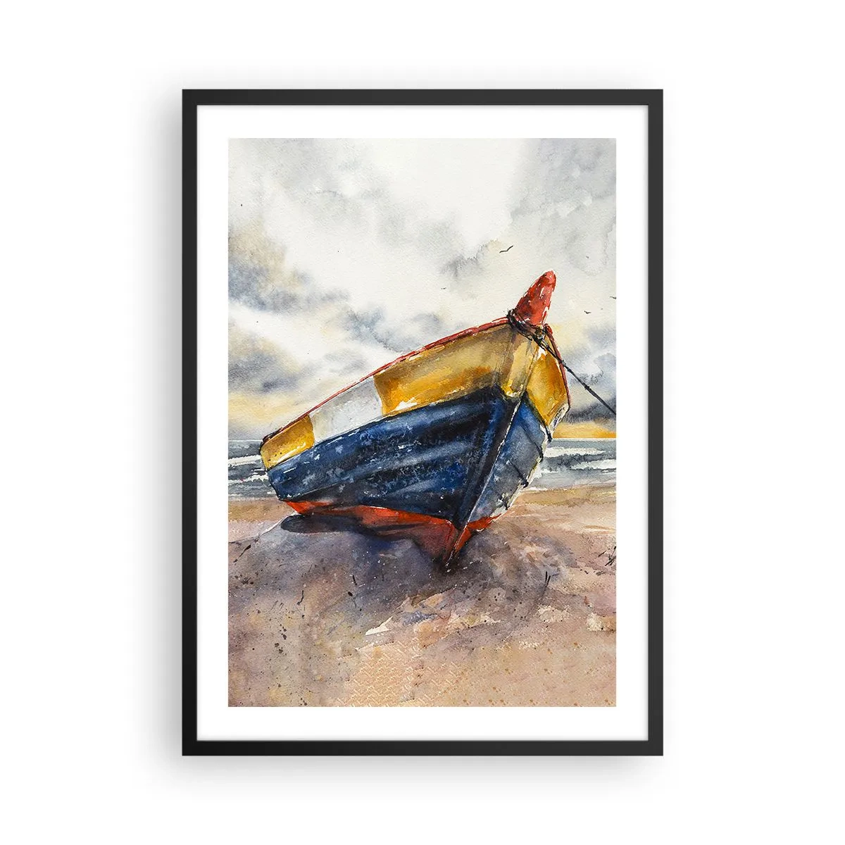 Poszter fehér keretben - Pihenés a parton - 50x70 cm