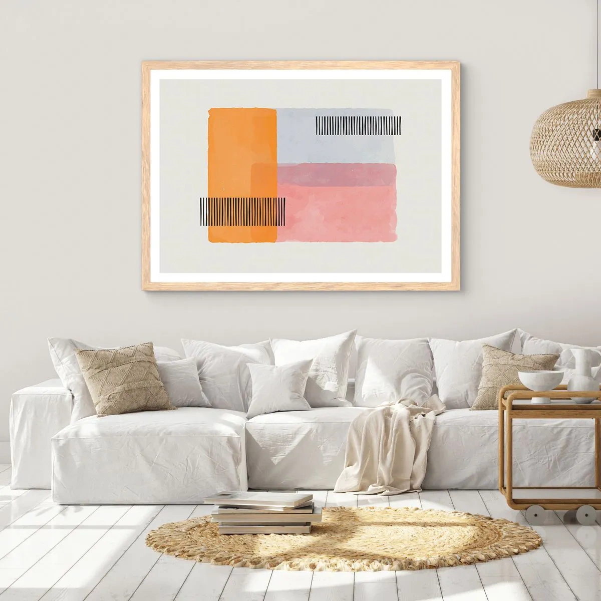 Poszter világos tölgy keretben - Saroktól sarokig - 100x70 cm