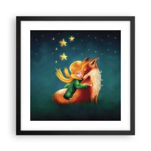 Poszter fehér keretben - Kis herceg - 40x40 cm