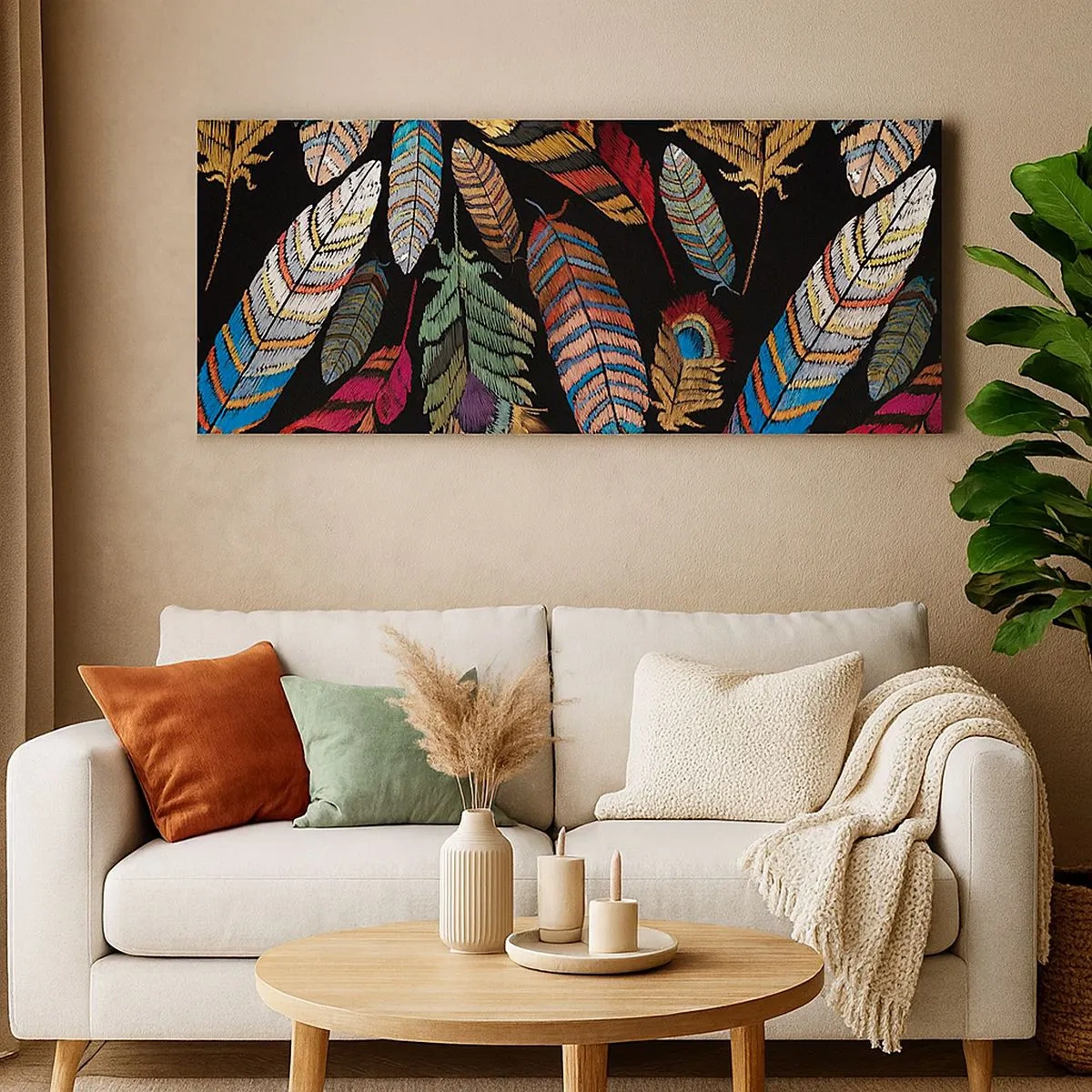 Vászonkép - A madárkarnevál - 100x40 cm