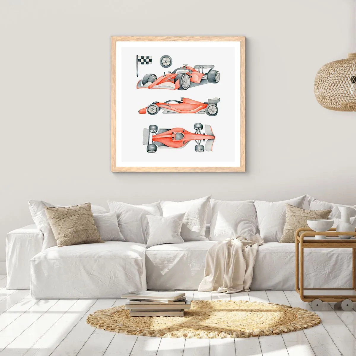 Poszter világos tölgy keretben - Egy álom elérése - 60x60 cm