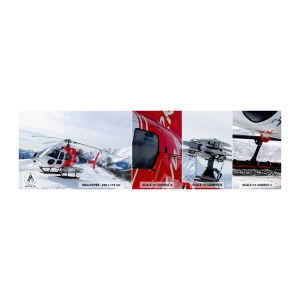 Fotótapéta Minta Standard Eco - Mindig készen - Helikopter, Tájkép, Alpok - 100x30 cm