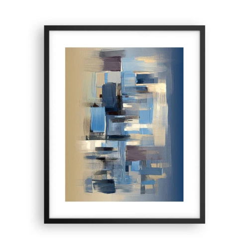 Poszter fehér keretben - Kék építmény - 40x50 cm