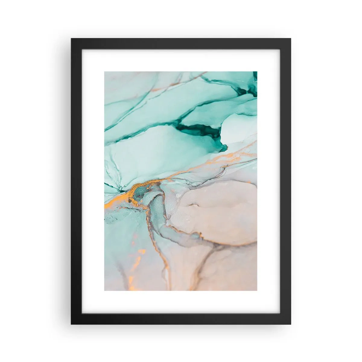 Poszter fehér keretben - Formák és színek tánca - 30x40 cm