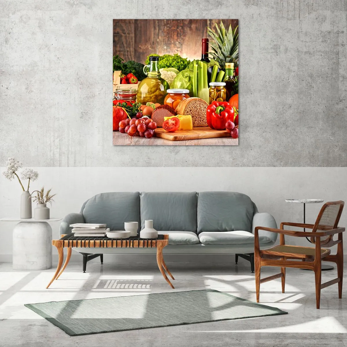 Üveg kép - Füstölt, sült és pácolt - 60x60 cm