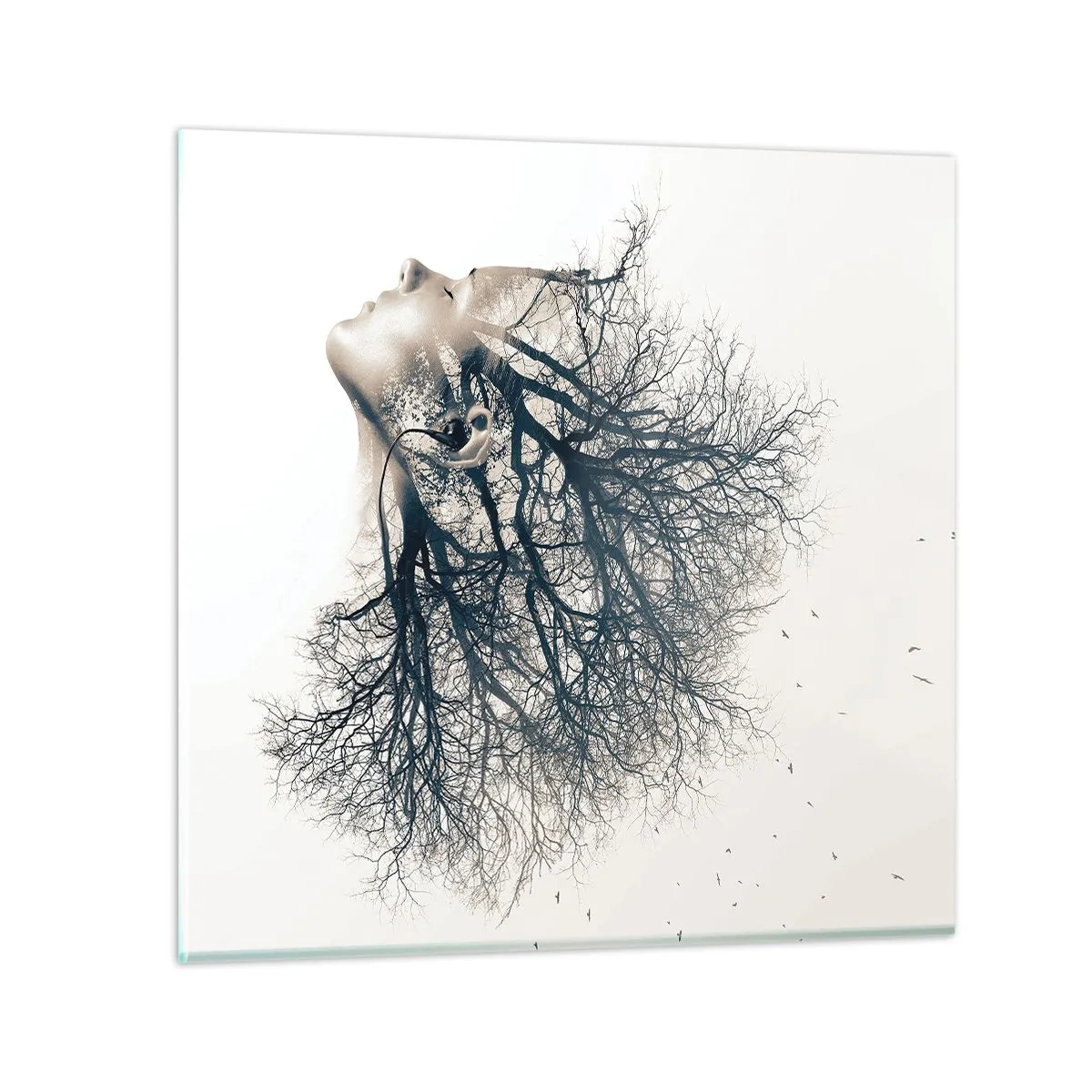 Üveg kép - Hallgatva a fa suttogását - 50x50 cm