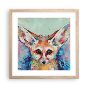 Poszter világos tölgy keretben - Készen álltok rám? - 40x40 cm